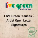 LIVE Green Clauses - Artist Open Letter Signatures